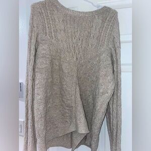 Olivia sky cream cable knit sweater